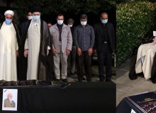 رهبر انقلاب بر پیکر علامه حسن‌زاده‌آملی نماز اقامه کردند